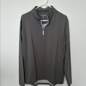 NWOT Peter Millar Gray Quarter-Zip Pullover
